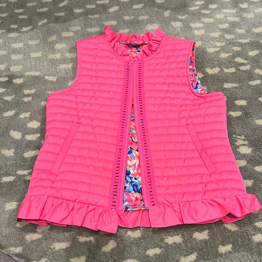 Girls Lilly Pulitzer vest in pink, size a large (8-10) EUC